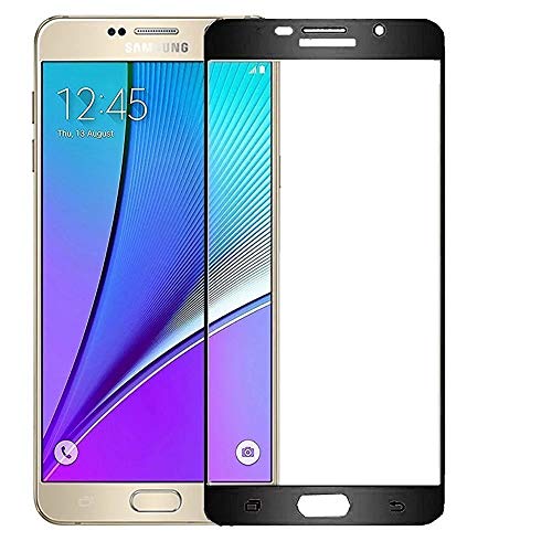 Image of Screen Protector for Samsung Galaxy A7 (2016) | A710 (Black) Tempered Glass Edge-to-Edge 6D Screen Guard With Installation Kit