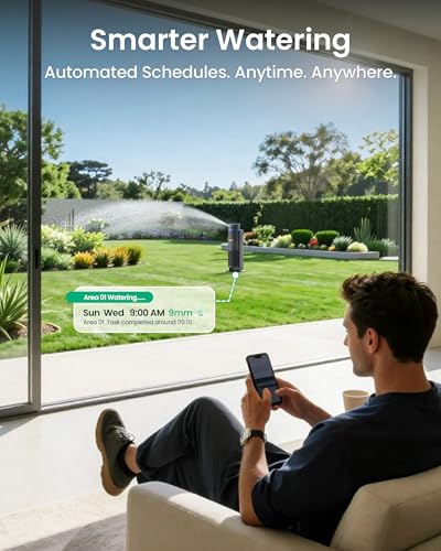 Image of Aiper IrriSense 2 Lawn Sprinkler, Smart Irrigation System, Multi-Zone Plant-Specific Watering, Smart Scheduling, Weather-Adaptive Irrigation with Rain Sensor, for Lawns up to 4,800 sq.ft.-Rainbow