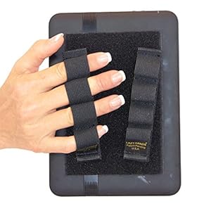 LAZY-HANDS 4-Loop Grips (x2 Grips) for e-Readers – XL (Black)