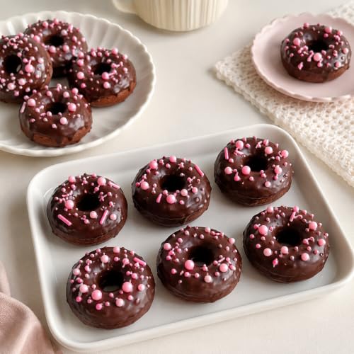 Image of Sprinkles for Baking Edible Sugar Confetti 10.8oz, Nonpareils & Sugar Pearls - Six Pearl Sprinkles Mix Cake Decorations, Cookies, Cupcakes, Dessert Toppings (Spring Pastel Colors) pink
