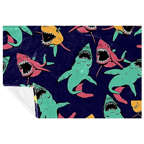 Plaid requin pour pique-nique et camping couverture chaude de plage - 2