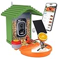 Smart AI Bird Feeder with Camera,2.5K HD Live View,Solar Powered,Instant Birds Species Recognition,Real Time Alerts,Wireless Birdhouse with Night Vision,Ideal Gift,Green