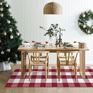 IOHOUZE Christmas Buffalo Plaid Runner Rug 2x6 Ft Outdoor Indoor Runner Rug Red White Check Washable Hallway Runner Woven Cotton Checkered Kitchen Rug Christmas Decor for Entryway Hallway Kitchen IOHOUZE Christmas Buffalo Plaid Runner Rug 2×6 Ft Outdoor Indoor Runner Rug Red White Check Washable Hallway Runner Woven Cotton Checkered Kitchen Rug Christmas Decor for Entryway Hallway Kitchen
