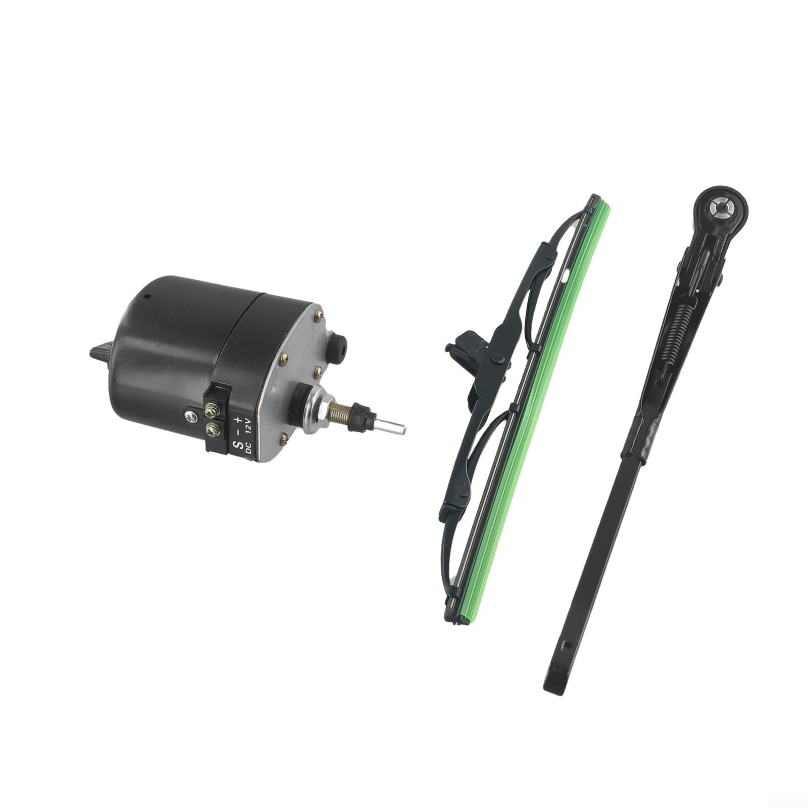 Moteur d'essuie-glace électrique 12 V avec plage d'essuyage de 105 ° et lame de 400 mm, pour boîtier en métal durable, contrôle du commutateur, compatible avec les cabines de tracteur