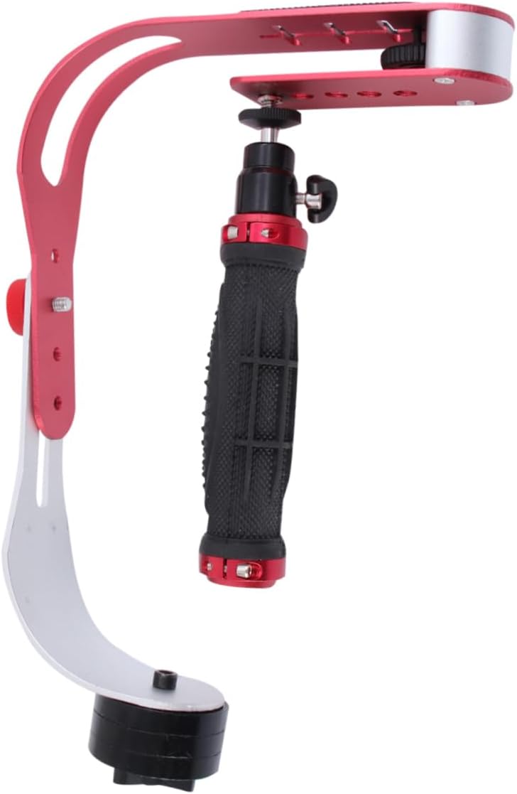 1pc Bow-Type Handheld Camera Stabilizer for Videos Red Video Stabilizer Tool for Capture and Low Angle Shots