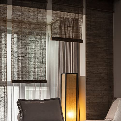 Reed Curtain Bamboo Blinds Outdoor Blinds Roll Up Shade Retro Roman Shades Shade Natural Reed Blinds Bamboo Reed Curtains With Lift Sun Protection Breathable Privacy Custom #TOP2