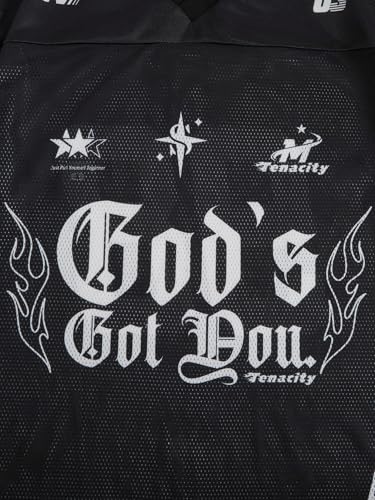 SOLY HUX Men's Jersey Shirts Mesh Graphic Tees V Neck Drop Shoulder Short Sleeve Loose Streetwear Tops4