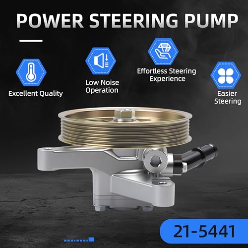 Loautong Power Steering Pump with Pulley, for Acura TL 2004-2008, for Honda Pilot 2005-2008, V6 3.2L 3.5L, OE 96-5441, 56110RDAA01, 56110PVJA01, 56483RDAA01, 21-5441 by Loautong - Image 5