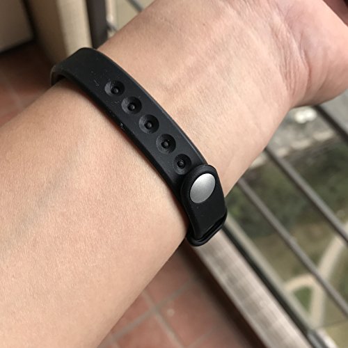Bracelet NFC Ntag213 badge d'identification connecté et programmable en silicone noir