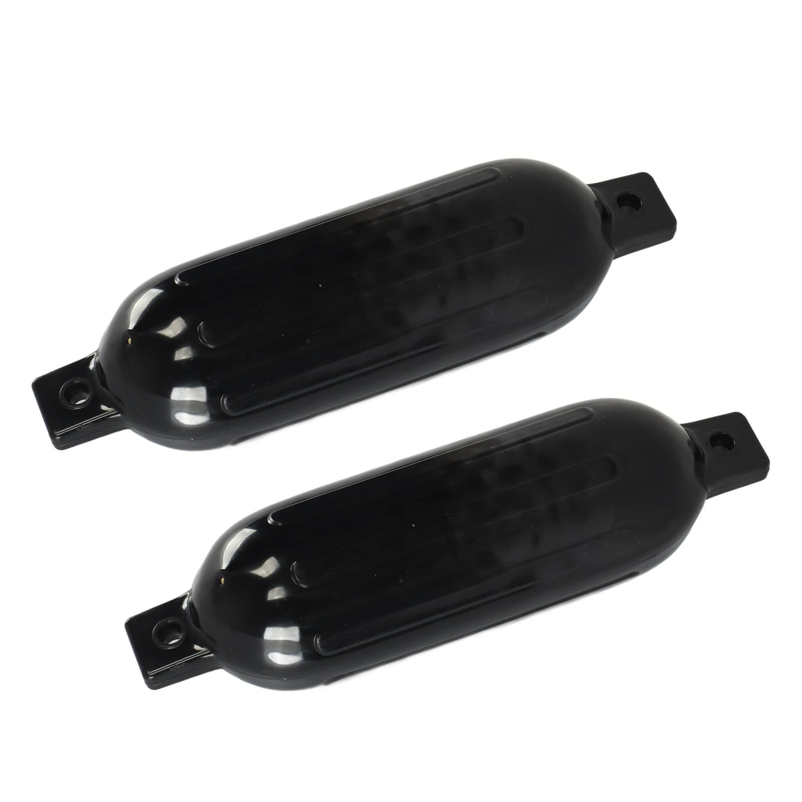 Qqmora Parabordi per Barche Gonfiabili, 2 Pezzi Parabordi per Barche Impermeabili Neri Forti Buffer Antigelo Elastico 6,5 X 23 Pollici per Banchine Yacht Canoe Pontoni