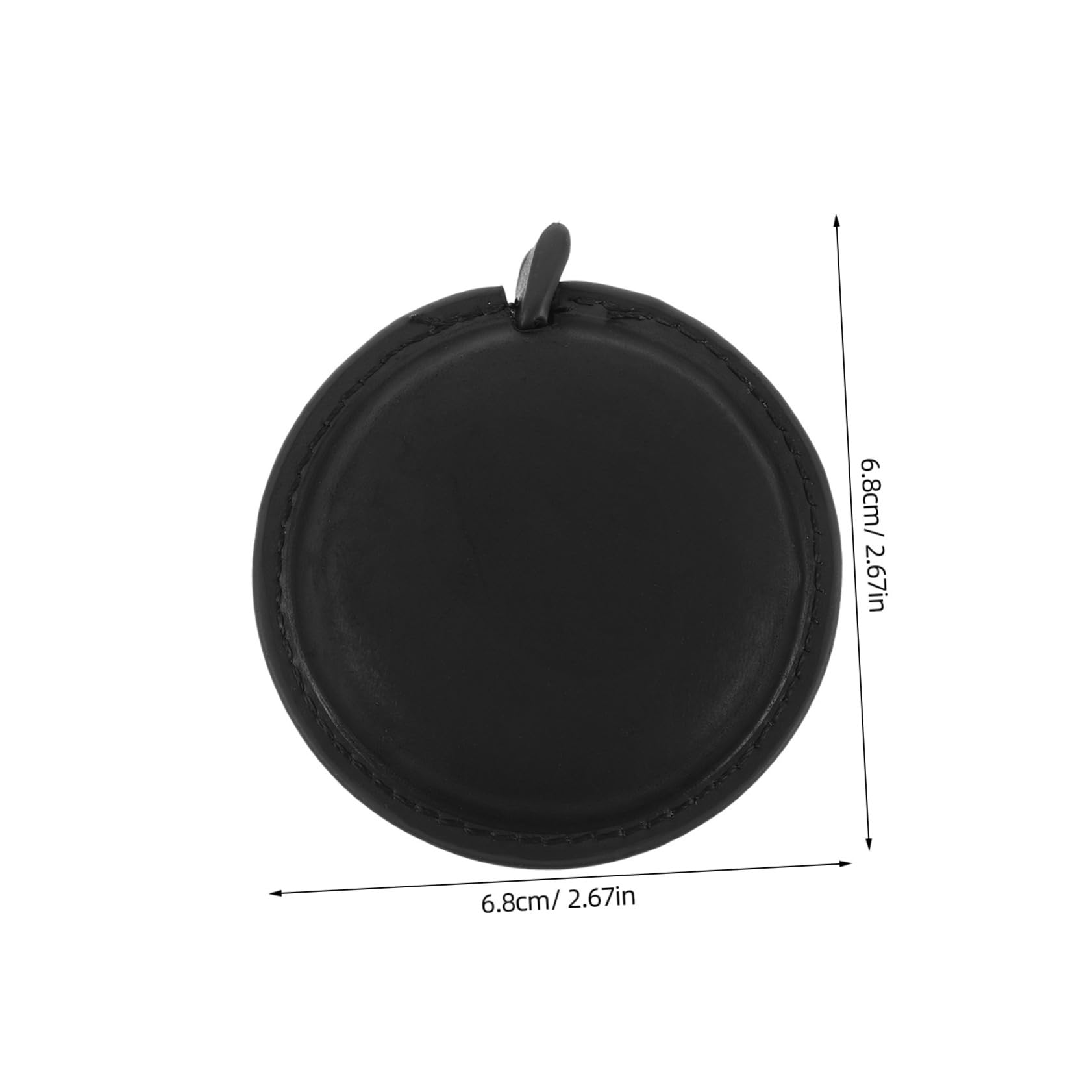 SEWACC Mini Tape Measure Measurement Tape Body Measuring Ruler Retractable Ruler Genuine Leather Black