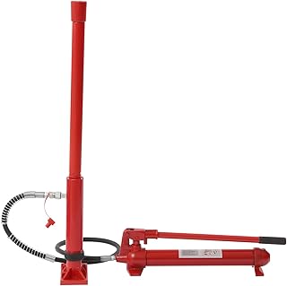 12 Ton Power Kit 1.4M Oil Hose Hydraulic Jack Ram 5.3 inch Lifting Height Autobody Frame Repair Power Tools for Loadhandler Truck Bed Unloader Farm and Hydraulic Equipment Construction