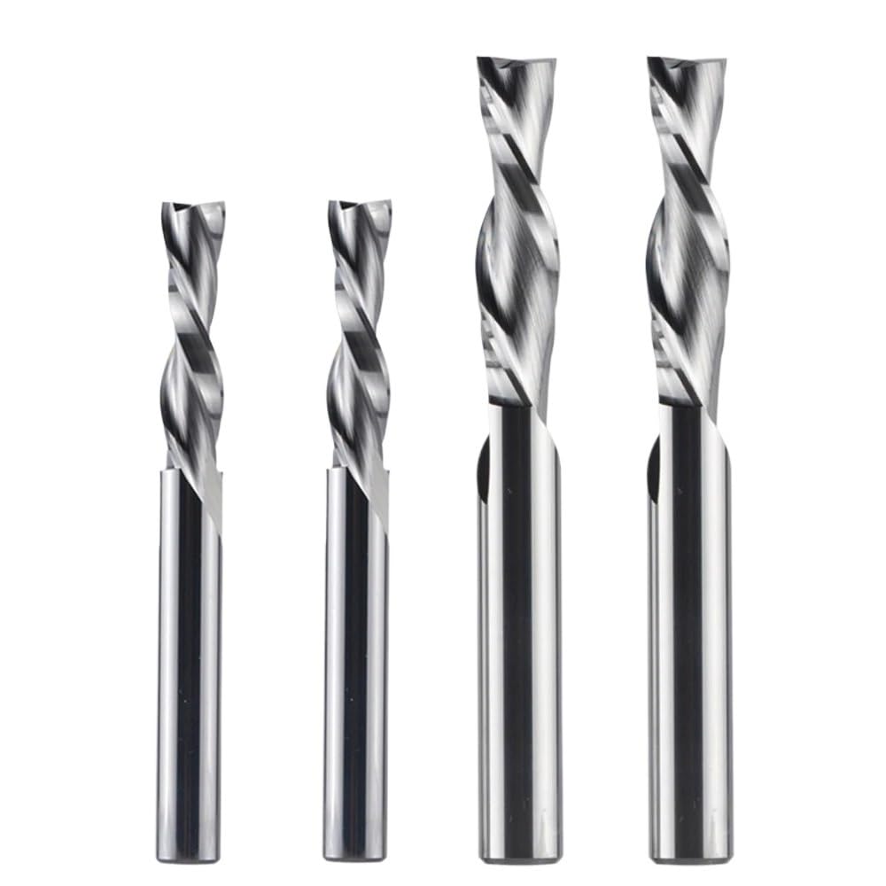 1 szt. Frez spiralny z węglika spiekanego 2 ostrzami, 3,175 mm, 4, 6, 8, frez czołowy, drewno, MDF, cięcie w dół(RWD2F-D8.0-L42)