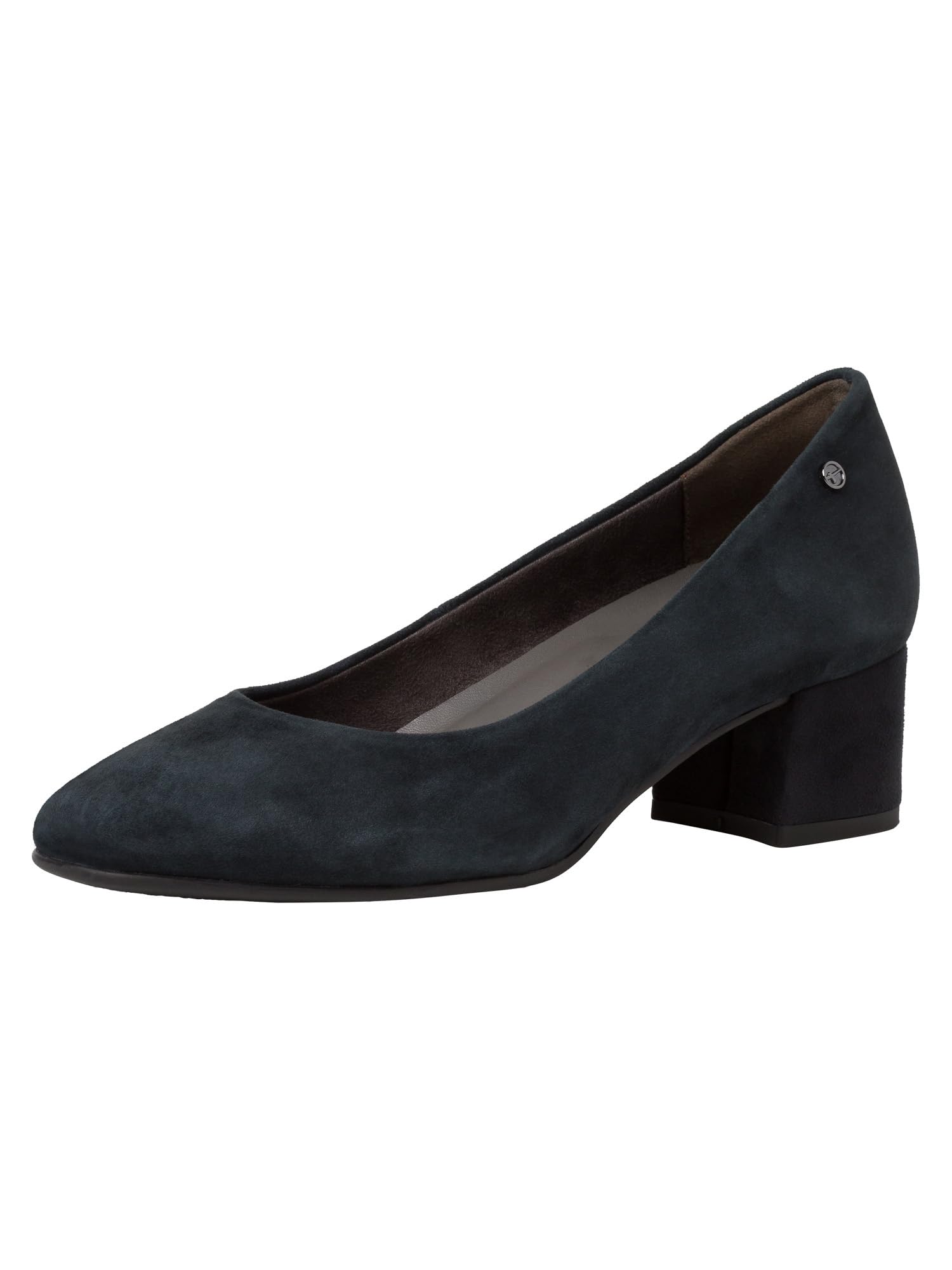 Tamaris Comfort Women’s Pumps Suede Low Heel Comfort Fit , Navy, 5 UK