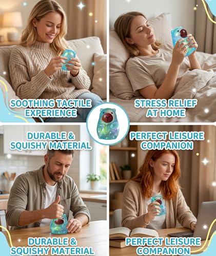 Image of 4 Pcs Capybara Squishy, Taba Squishy, Squishy Toy for Stress Relief, Cute Mystery Dumplings Squishy and Squishy Toy Slow Rising Collection (Blue)