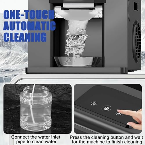 High-Efficiency Automatic Ice Maker, Self-Cleaning Shaved Ice Machine for Restaurants, Food Trucks & Events - Perfect for Commercial Use