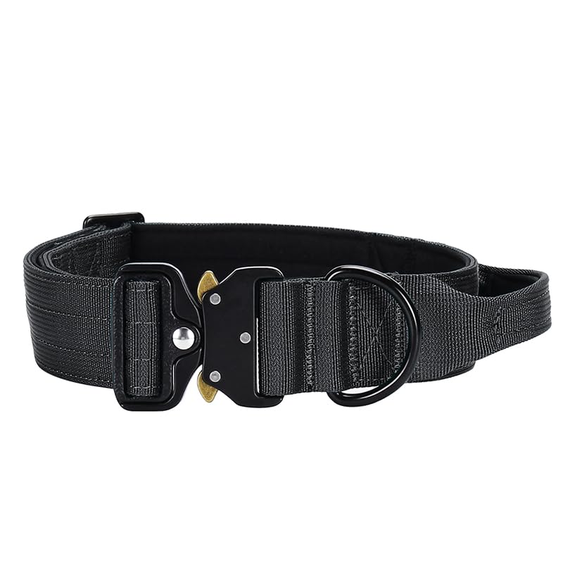 Tactical Dog Collar, Dog Collar Large, Medium, Adjustable Nylon K9, Heavy Duty Collar with Handle