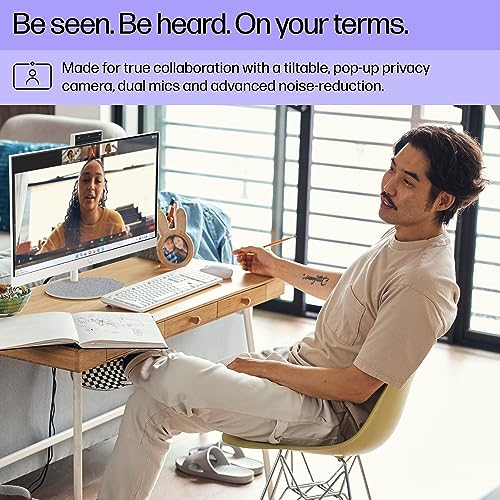 HP 27 inch All-in-One Desktop PC, FHD Display, 13th Generation Intel Core i7-1355U, 12 GB RAM, 512 GB SSD, Intel Iris Xe Graphics, Windows 11 Pro, 27-cr0082 (2023) by HP - Image 7