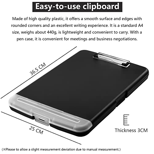 SFLHHDM Clipboard with Storage for Office Supplies Clip Boards 8.5x11 with Storage for Nurse, Side Open Nurse Clipboards Foldable Storage Clipboard, Plastic Clipboards with Low Pro image 8