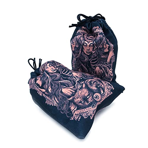 Namvo Tarot Aufbewahrungstasche Keltische Runen Tarotkarten Aufbewahrungstasche Kordelzugbeutel 13x18CM, Dicker Samt Geschenktüten Symbolstickerei Schmuck Kristallbeutel Schutzkartenbrettspiel