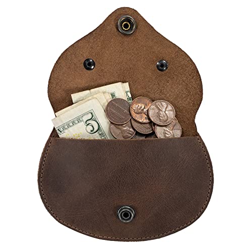Hide & Play, Foxy Head Shape Coin Purse Handmade from Full Grain Leather - Bourbon Brown4
