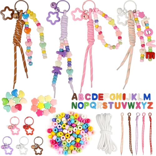 VvLons 183 Pcs Paracord Keychain Making Kit 52 Pcs 20mm Large Alphabet Beads