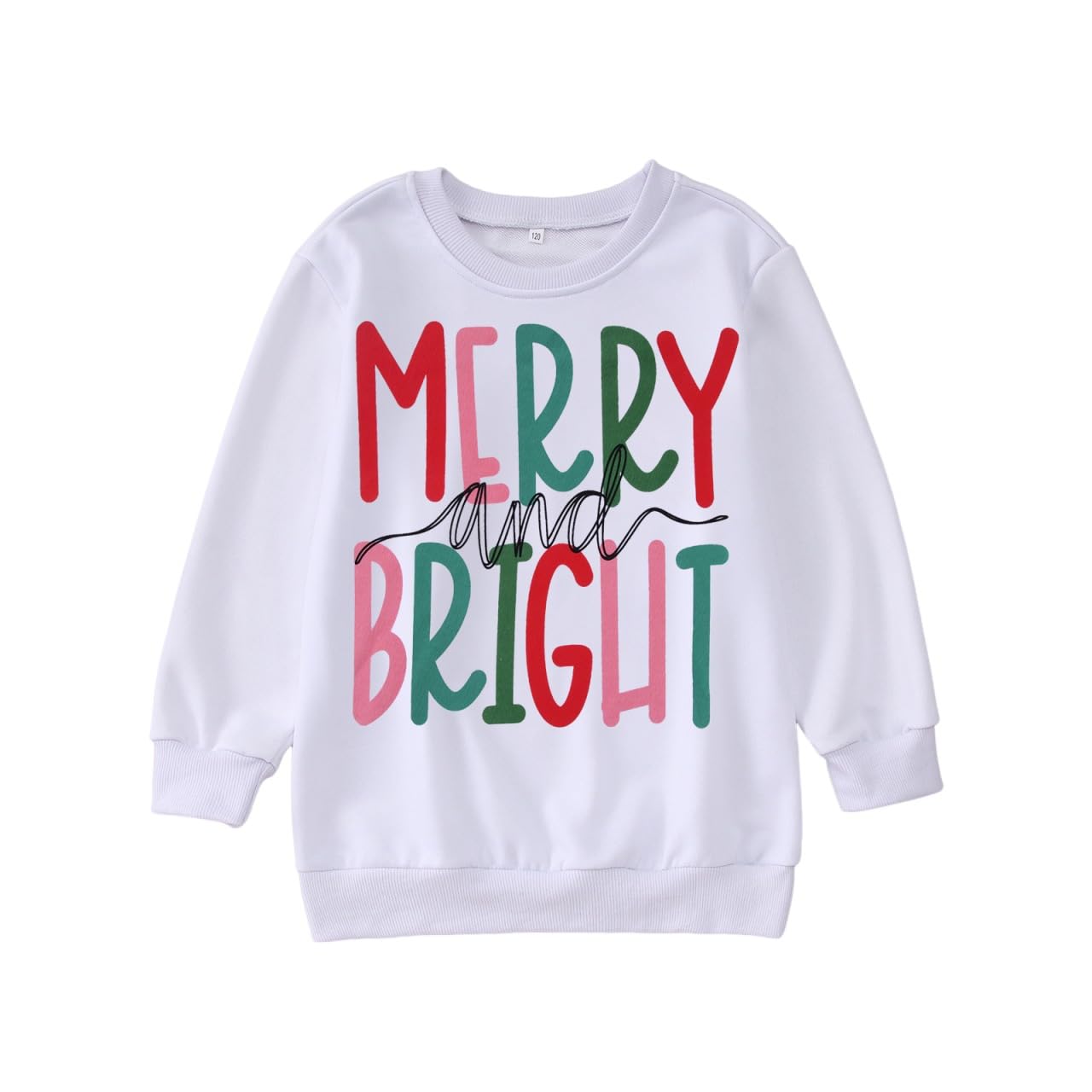 MODNTOGA Sudadera de manga larga para niños y niñas, con cuello redondo, diseño retro de Navidad