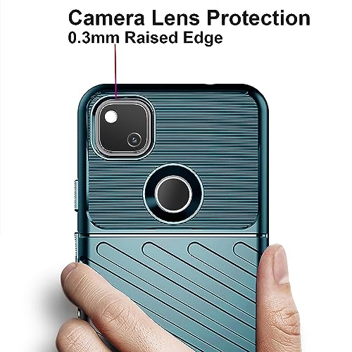 Image of Shockproof Back Cover Case for Google Pixel 4a 4G | 360 Degree Protection | Protective Design | Anti-Scratch Tough Slim TPU Case for Google Pixel 4a 4G (Green)