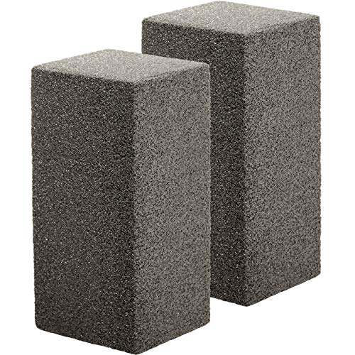 Non Toxic, Restaurant Grade Grill Cleaning Brick 2 Pack. Reusable, Non Scratch Pumice