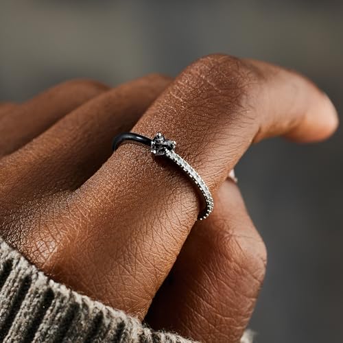 STORYJEWELLERY Purity Ring, Promise Rings for Her, Heart Rings for Women, Dainty 925 Sterling Silver Rings for Women, Inspirational Gifts for Women2