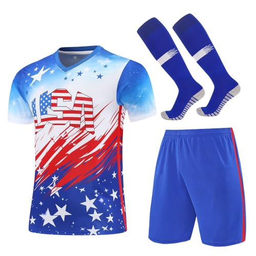SKYOX Children's soccer jersey youth sports uniform kids training uniform for boy and girl (6-7years)