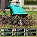 IncwBo Electric Rototiller Garden Tiller 12 Inch Tilling Width 8-Inch Electric Tiller 10.5 Amp Tiller Cultivator for Garden Yard