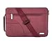 MOSISO Laptop Shoulder Bag Compatible 13-13.3 Inch MacBook Pro, MacBook Air, Ultrabook Netbook Tablet, Polyester Ultraportable Protective Briefcase Carrying Handbag Sleeve Case Cover, Wine Red