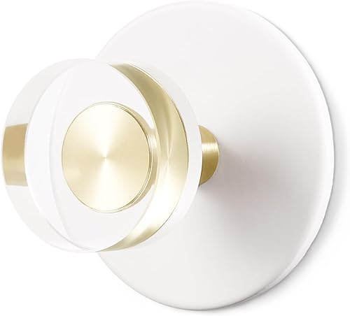 Paquete de 4 ganchos adhesivos de cristal para toallas de baño, ganchos de pared blancos para colgar batas, abrigos, cocina, decorativos de aleación