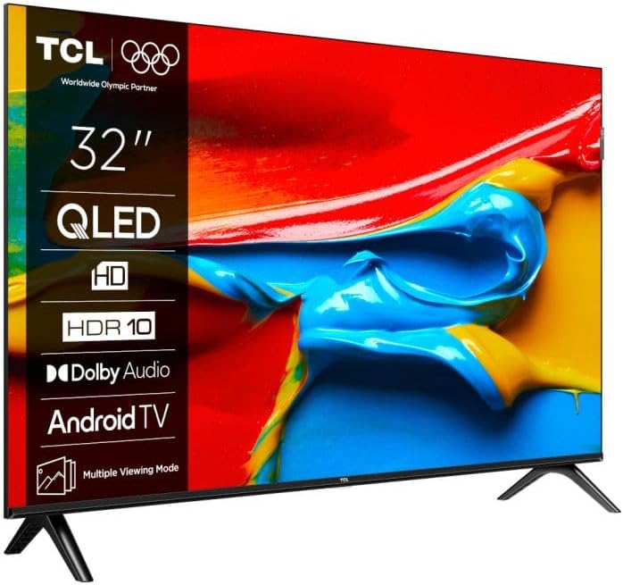 TCL TV 32V4C – 32 pulgadas HD Smart QLED Direct LED con Android TV y HDR – Compatible con Google Cast y Google Home, diseño Delgado 4