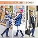 gracosy Rodilla Alta Botas Mujer Botas Nieve Piel Forrado Invierno Cálidas Botas...