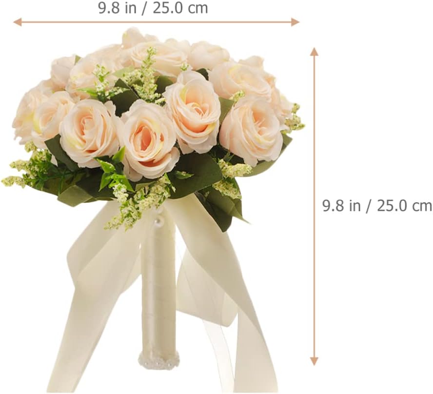 Abaodam Wedding Hand Bouquet Bridal Bouquet for Bride and Bridesmaid for Weddings Parties and Valentine Day Decor