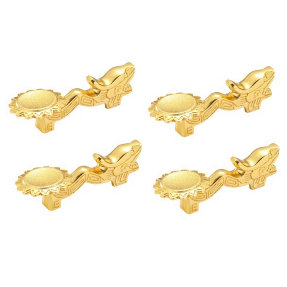 CTRLZS Chopsticks Holder Alloy Retro Dragon Chopsticks Rack Knife Spoon Fork Stand Chopstick Rest,Gold 4PCS