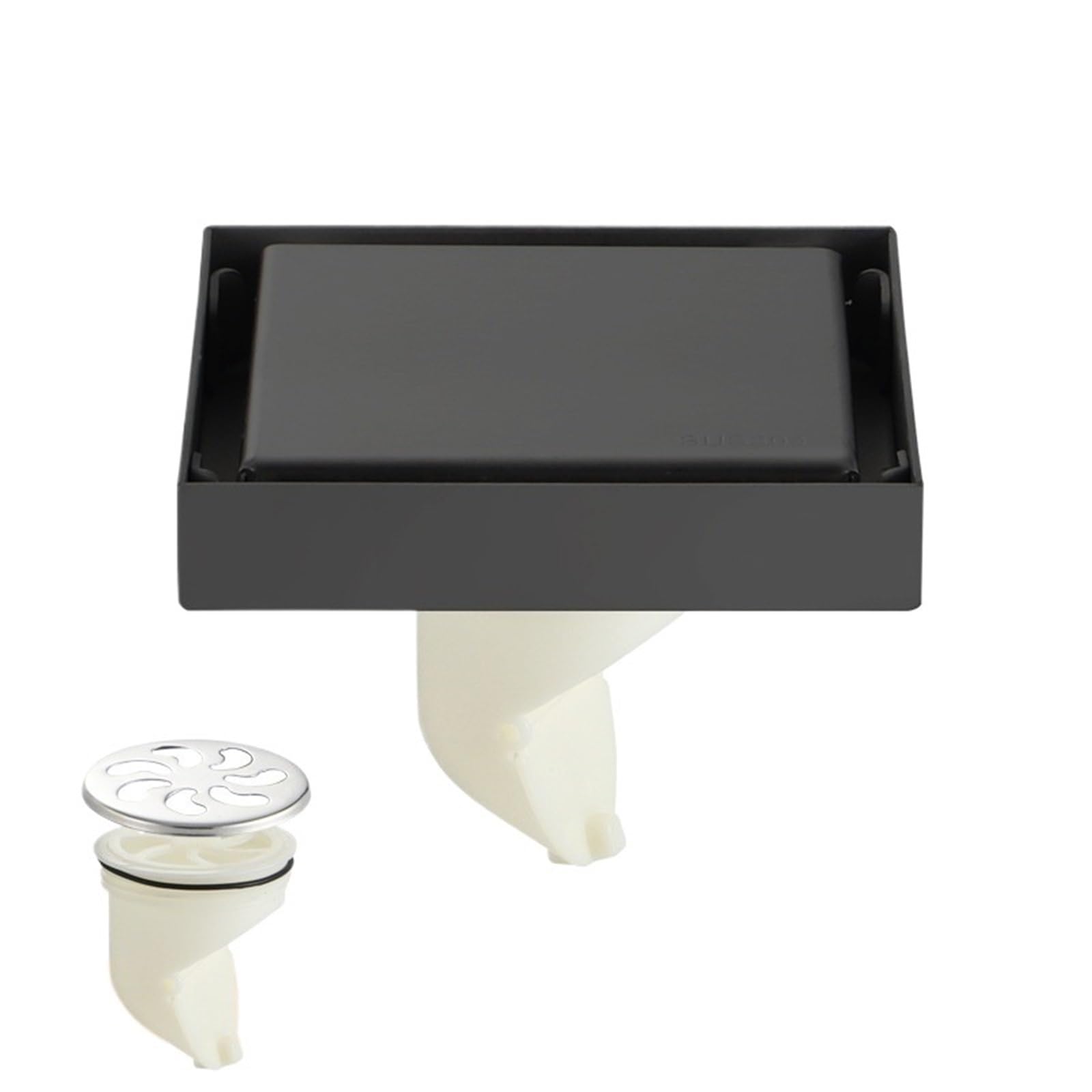 Floor Drain Cover Floor Drain Stainless Steel Invisible Square Bathroom Toilet Hidden Drainage Anti Odor Drainc(Style 1)