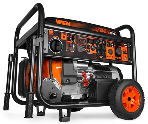 WEN 14,500-Watt 120V/240V Tri-Fuel Generator for Gas, Propane, and Natural Gas, Transfer-Switch...