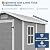 4x6 FT Outdoor Storage Shed with Floor, Plastic Resin Garden Shed with Window & Sloping Roof & Lockable Door for Patio Backyard Garden, Lawn Mower, Bike, Tool Storage