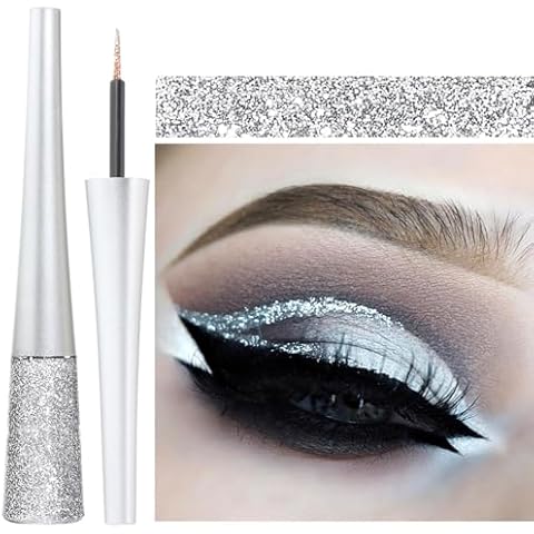 QUIWEN Waterproof Glitter Eyeliner in Silver Cover