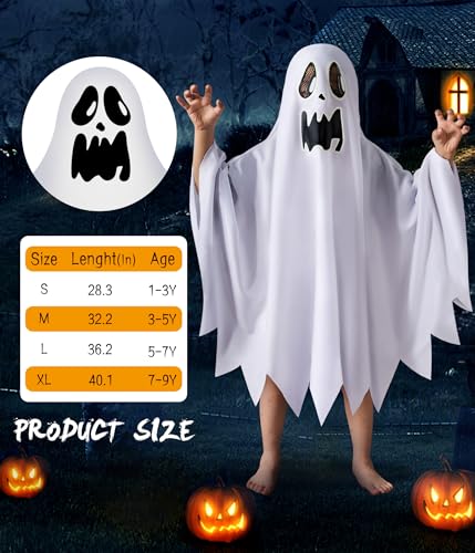Disfraz unisex de fantasma para niños y niñas miniatura 7