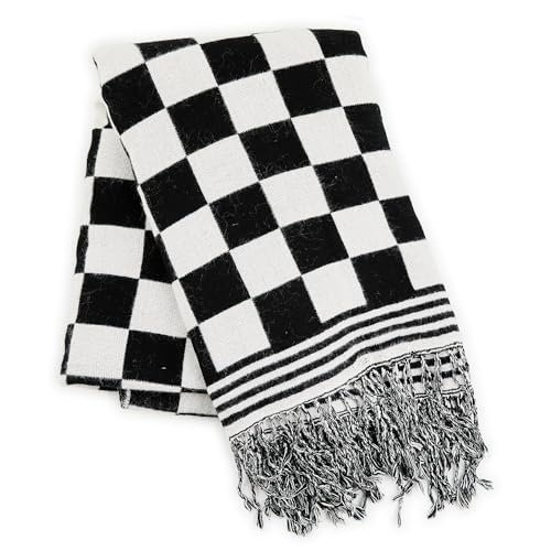 Image of MACKENZIE-CHILDS Throw Blanket, 50x60, Black-and-White Check