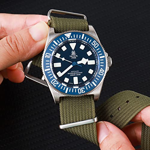 Image of TACTICAL FROG Nylon Watch Band 18mm 19 mm 20mm 22 mm 24 mm, Waterproof Military Watch Straps Replacement for Men Women, With Stainless Steel Buckle
