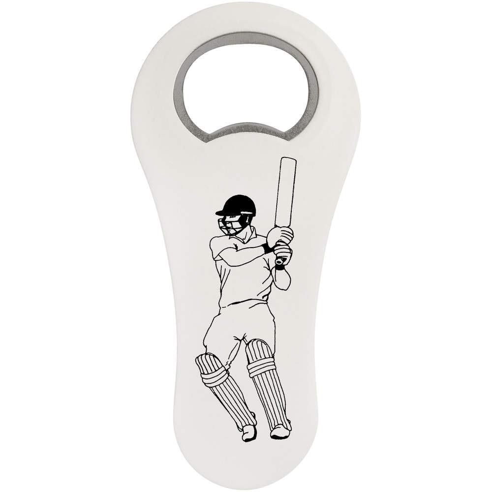 Azeeda 'Cricket Batsman' Bottle Opener Fridge Magnet (BO00044032)