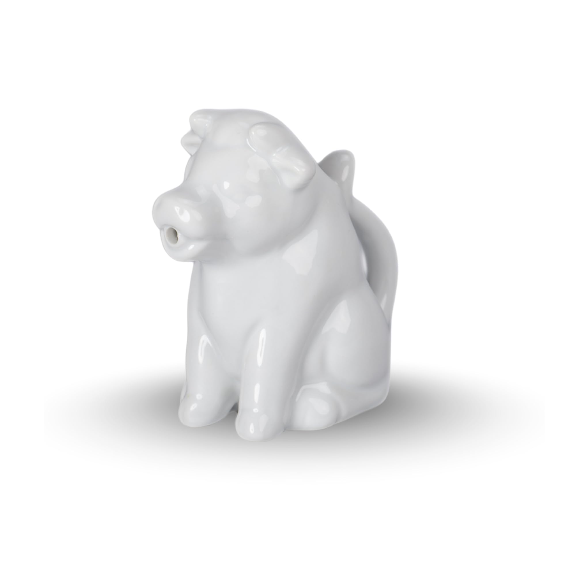 Sitting Cow Creamer - Whimsical 3oz Porcelain Milk Jug for Coffee, Tea & Espresso - Dishwasher & Microwave Safe, Animal Shaped Mini Pitcher for Farmhouse Kitchen Decor