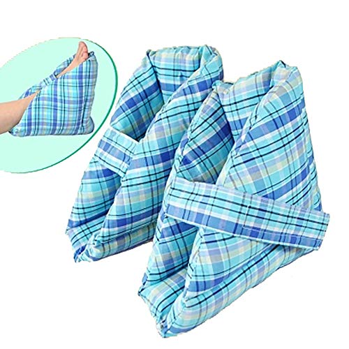 XIHAA Heel Cushion Protectors Pressure Relieving Heel Protector,Pressure Sore and Heel Ulcer Relief,Breathable Double Filled Moisture Wicking Core Blue (1 Pair)