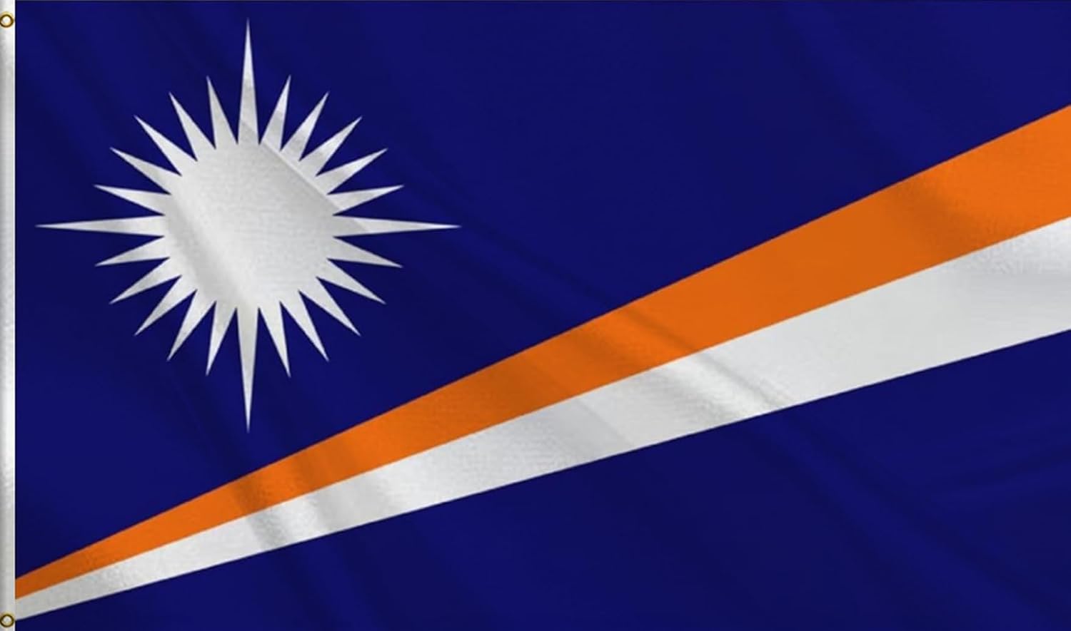 Marshall Islands Flag 6x10FT,Heavy Duty 100D Polyester,Vivid Colors,Marshallese Flags with 2 Brass Grommets for Indoor Outdoor. (6x10)