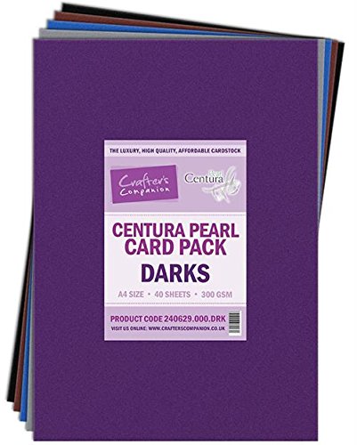 Crafter's CompanionA4 40-Piece Centura Pearl Sheet Card Pack, Darks/Multi-Colour